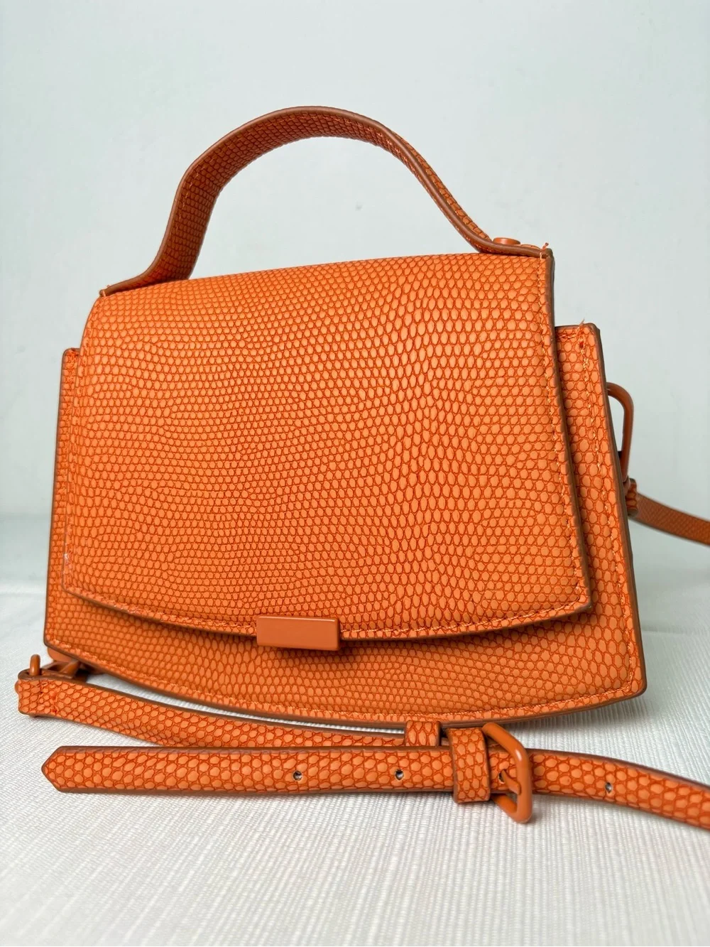 ZARA Embossed Mini Bag Crossbody Satchel Purse